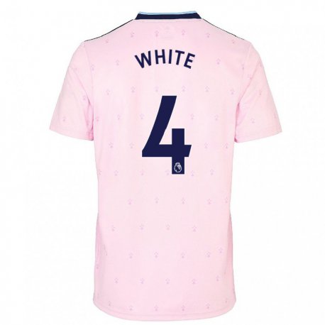 Kandiny Lapset Ben White #4 Vaaleanpunainen Laivasto Kolmas Sarja 2022/23 Lyhythihainen Paita T-paita