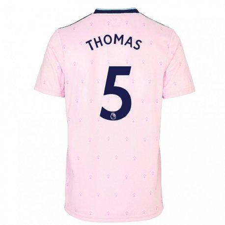 Kandiny Lapset Thomas Partey #5 Vaaleanpunainen Laivasto Kolmas Sarja 2022/23 Lyhythihainen Paita T-paita