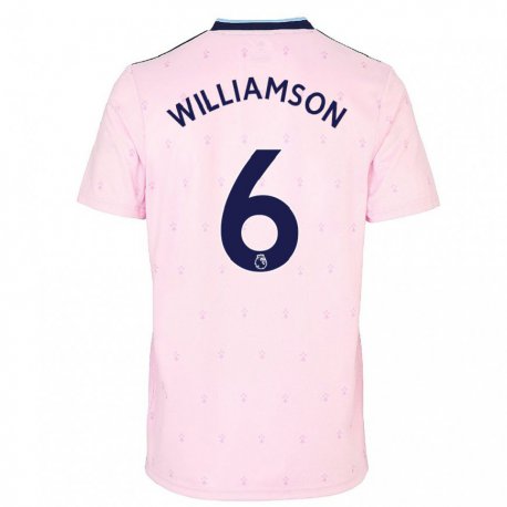 Kandiny Lapset Leah Williamson #6 Vaaleanpunainen Laivasto Kolmas Sarja 2022/23 Lyhythihainen Paita T-paita