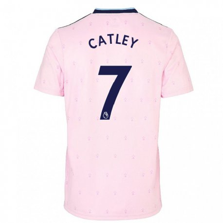 Kandiny Lapset Stephanie Catley #7 Vaaleanpunainen Laivasto Kolmas Sarja 2022/23 Lyhythihainen Paita T-paita