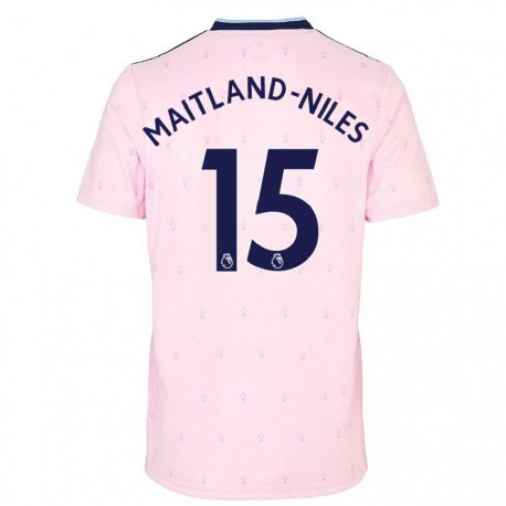 Kandiny Lapset Ainsley Maitland-niles #15 Vaaleanpunainen Laivasto Kolmas Sarja 2022/23 Lyhythihainen Paita T-paita