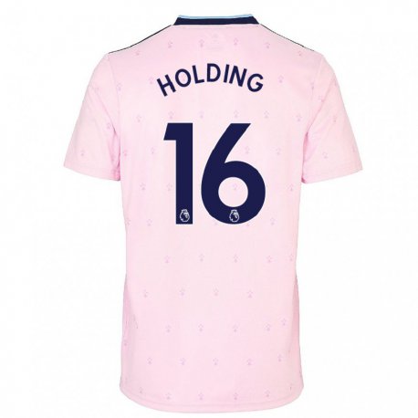 Kandiny Lapset Rob Holding #16 Vaaleanpunainen Laivasto Kolmas Sarja 2022/23 Lyhythihainen Paita T-paita