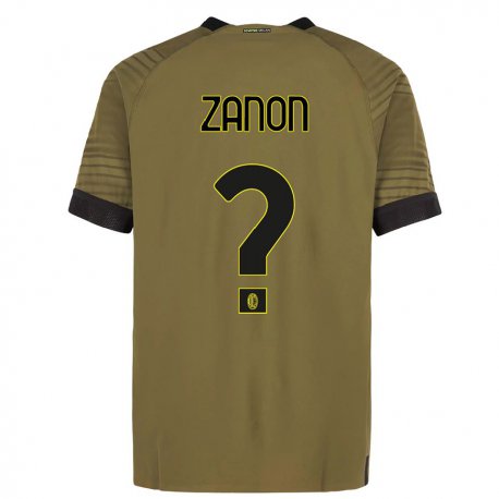 Kandiny Lapset Thomas Zanon #0 Tummanvihreä Musta Kolmas Sarja 2022/23 Lyhythihainen Paita T-paita