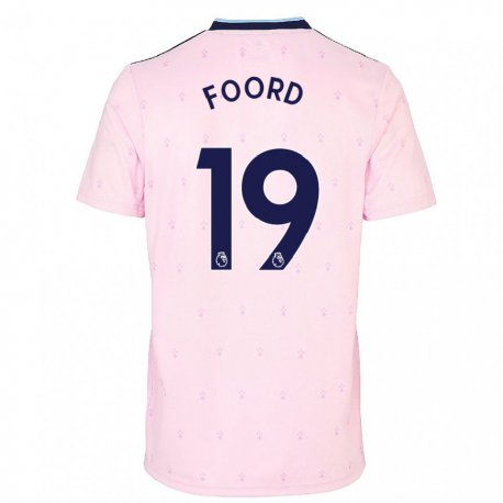 Kandiny Lapset Caitlin Foord #19 Vaaleanpunainen Laivasto Kolmas Sarja 2022/23 Lyhythihainen Paita T-paita