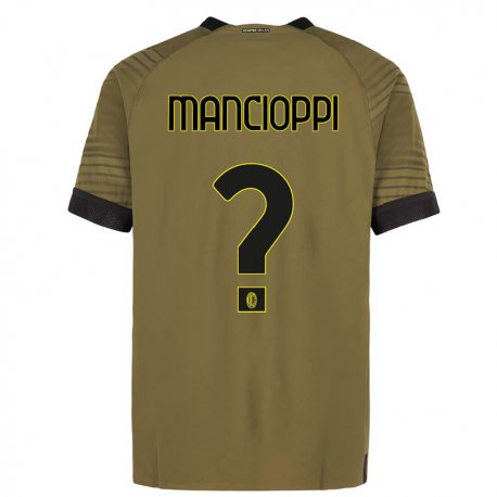 Kandiny Lapset Tommaso Mancioppi #0 Tummanvihreä Musta Kolmas Sarja 2022/23 Lyhythihainen Paita T-paita