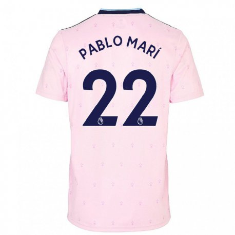 Kandiny Lapset Pablo Mari #22 Vaaleanpunainen Laivasto Kolmas Sarja 2022/23 Lyhythihainen Paita T-paita