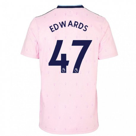 Kandiny Lapset Khayon Edwards #47 Vaaleanpunainen Laivasto Kolmas Sarja 2022/23 Lyhythihainen Paita T-paita