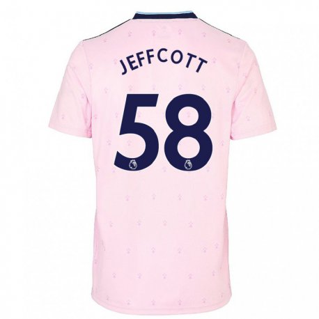 Kandiny Lapset Henry Jeffcott #58 Vaaleanpunainen Laivasto Kolmas Sarja 2022/23 Lyhythihainen Paita T-paita