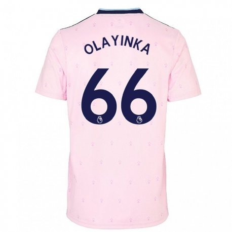 Kandiny Lapset James Olayinka #66 Vaaleanpunainen Laivasto Kolmas Sarja 2022/23 Lyhythihainen Paita T-paita