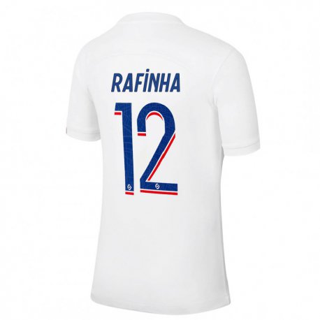 Kandiny Lapset Rafinha #12 Valkoinen Sininen Kolmas Sarja 2022/23 Lyhythihainen Paita T-paita