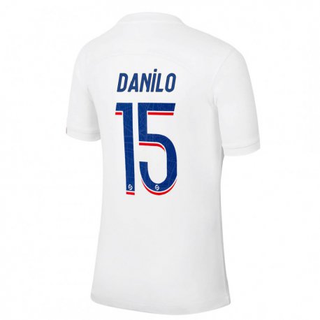 Kandiny Lapset Danilo Pereira #15 Valkoinen Sininen Kolmas Sarja 2022/23 Lyhythihainen Paita T-paita