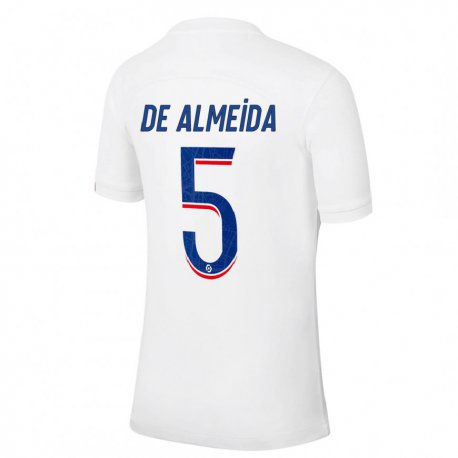 Kandiny Lapset Elisa De Almeida #5 Valkoinen Sininen Kolmas Sarja 2022/23 Lyhythihainen Paita T-paita