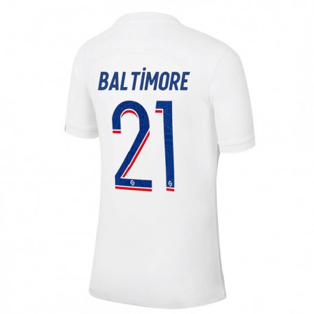 Kandiny Lapset Sandy Baltimore #21 Valkoinen Sininen Kolmas Sarja 2022/23 Lyhythihainen Paita T-paita