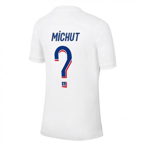 Kandiny Lapset Edouard Michut #0 Valkoinen Sininen Kolmas Sarja 2022/23 Lyhythihainen Paita T-paita