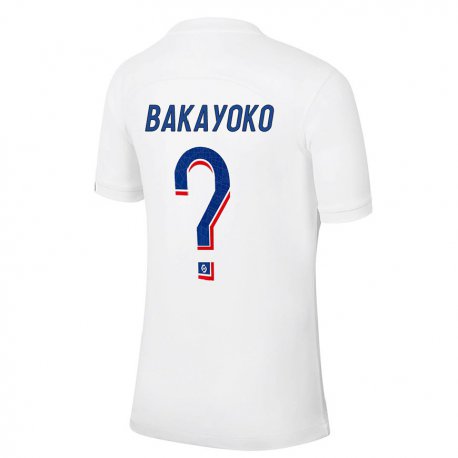 Kandiny Lapset Ibrahim Bakayoko #0 Valkoinen Sininen Kolmas Sarja 2022/23 Lyhythihainen Paita T-paita