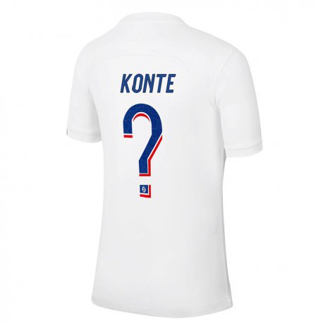 Kandiny Lapset Maeta Konte #0 Valkoinen Sininen Kolmas Sarja 2022/23 Lyhythihainen Paita T-paita