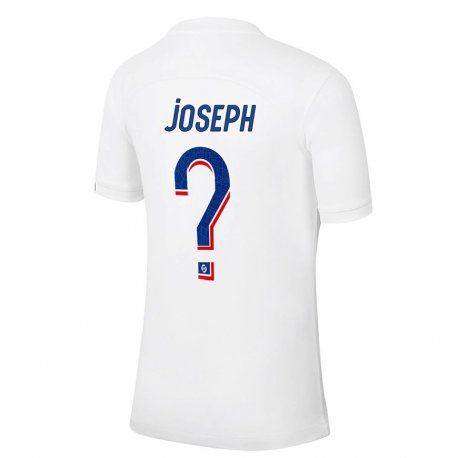 Kandiny Lapset Amelie Joseph #0 Valkoinen Sininen Kolmas Sarja 2022/23 Lyhythihainen Paita T-paita