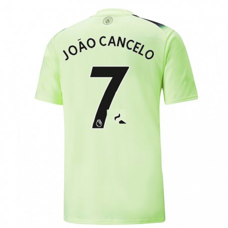 Kandiny Lapset Joao Cancelo #7 Vihreä Tummanharmaa Kolmas Sarja 2022/23 Lyhythihainen Paita T-paita