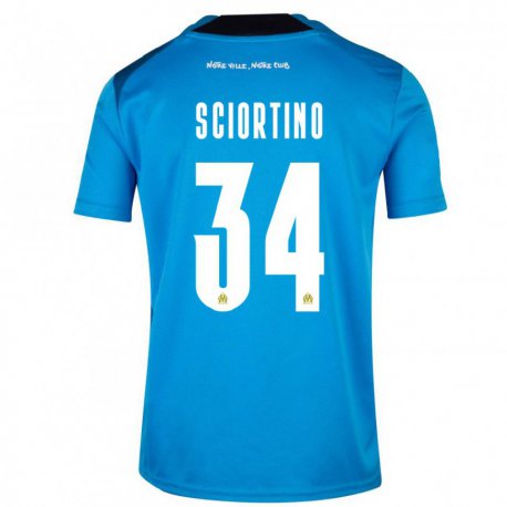 Kandiny Lapset Paolo Sciortino #34 Tummansininen Valkoinen Kolmas Sarja 2022/23 Lyhythihainen Paita T-paita