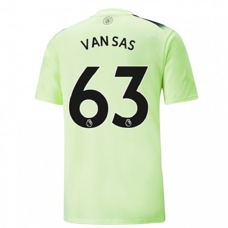 Kandiny Lapset Mikki Van Sas #63 Vihreä Tummanharmaa Kolmas Sarja 2022/23 Lyhythihainen Paita T-paita