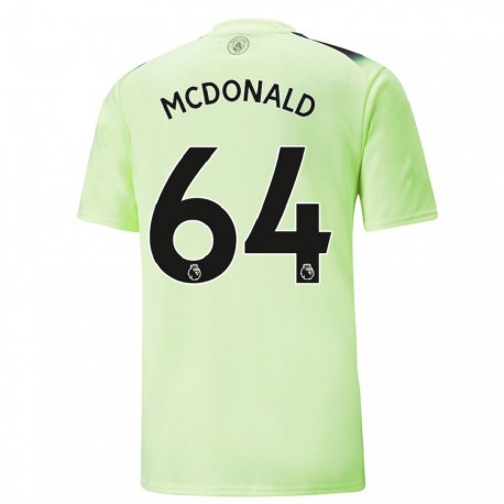 Kandiny Lapset Rowan Mcdonald #64 Vihreä Tummanharmaa Kolmas Sarja 2022/23 Lyhythihainen Paita T-paita
