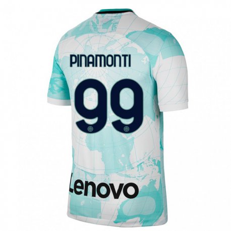 Kandiny Miesten Andrea Pinamonti #99 Vaaleanvihreä Valkoinen Kolmas Sarja 2022/23 Lyhythihainen Paita T-paita