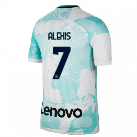 Kandiny Miesten Alexis Sanchez #7 Vaaleanvihreä Valkoinen Kolmas Sarja 2022/23 Lyhythihainen Paita T-paita