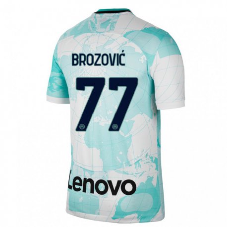 Kandiny Miesten Marcelo Brozovic #77 Vaaleanvihreä Valkoinen Kolmas Sarja 2022/23 Lyhythihainen Paita T-paita