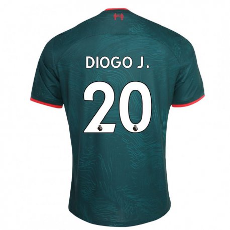 Kandiny Miesten Diogo Jota #20 Tummanvihreä Kolmas Sarja 2022/23 Lyhythihainen Paita T-paita