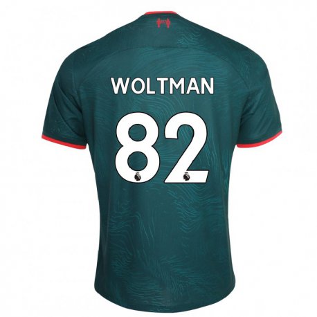 Kandiny Miesten Max Woltman #82 Tummanvihreä Kolmas Sarja 2022/23 Lyhythihainen Paita T-paita