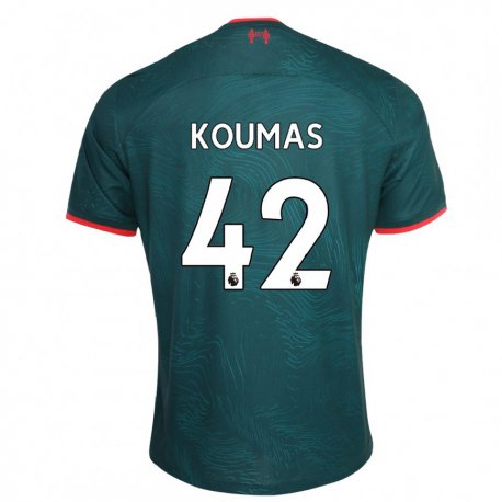 Kandiny Miesten Lewis Koumas #42 Tummanvihreä Kolmas Sarja 2022/23 Lyhythihainen Paita T-paita
