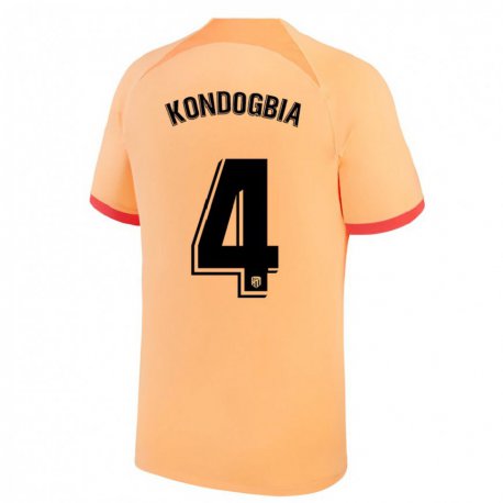 Kandiny Miesten Geoffrey Kondogbia #4 Vaalean Oranssi Kolmas Sarja 2022/23 Lyhythihainen Paita T-paita