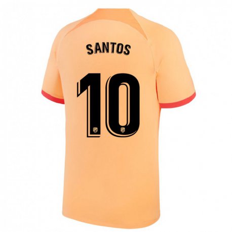 Kandiny Miesten Leicy Santos #10 Vaalean Oranssi Kolmas Sarja 2022/23 Lyhythihainen Paita T-paita