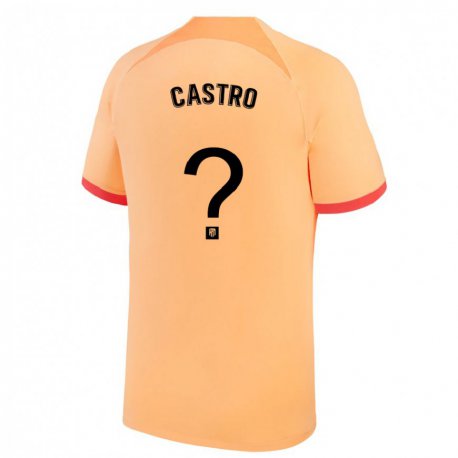 Kandiny Miesten Oscar Castro #0 Vaalean Oranssi Kolmas Sarja 2022/23 Lyhythihainen Paita T-paita