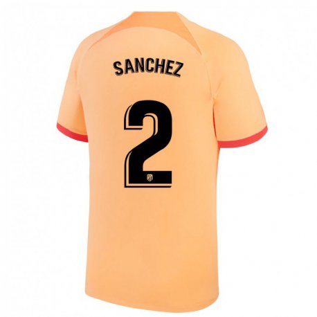 Kandiny Miesten Ricard Sanchez #2 Vaalean Oranssi Kolmas Sarja 2022/23 Lyhythihainen Paita T-paita