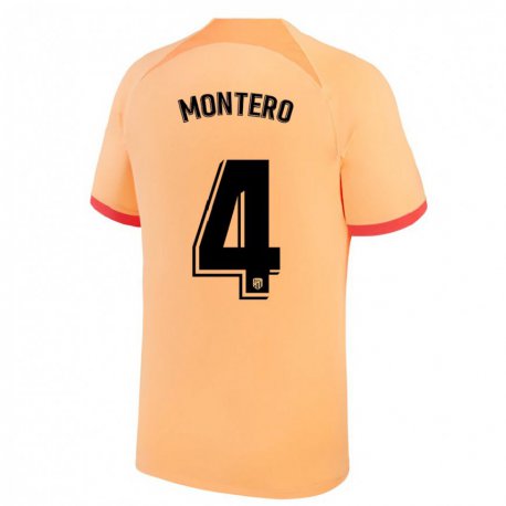 Kandiny Miesten Francisco Montero #4 Vaalean Oranssi Kolmas Sarja 2022/23 Lyhythihainen Paita T-paita