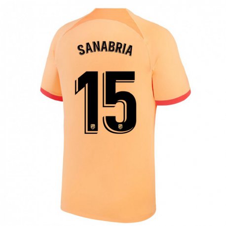 Kandiny Miesten Juan Sanabria #15 Vaalean Oranssi Kolmas Sarja 2022/23 Lyhythihainen Paita T-paita