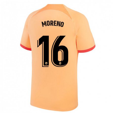 Kandiny Miesten Marco Moreno #16 Vaalean Oranssi Kolmas Sarja 2022/23 Lyhythihainen Paita T-paita