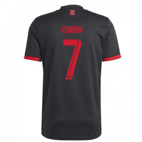 Kandiny Miesten Giulia Gwinn #7 Musta Ja Punainen Kolmas Sarja 2022/23 Lyhythihainen Paita T-paita