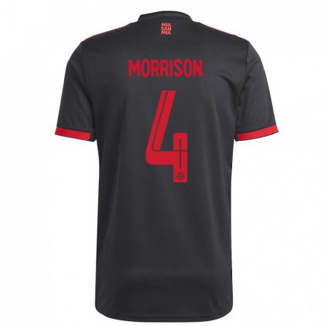 Kandiny Miesten Liam Morrison #4 Musta Ja Punainen Kolmas Sarja 2022/23 Lyhythihainen Paita T-paita