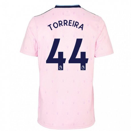 Kandiny Miesten Lucas Torreira #44 Vaaleanpunainen Laivasto Kolmas Sarja 2022/23 Lyhythihainen Paita T-paita