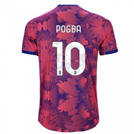 Kandiny Miesten Paul Pogba #10 Ruusunpunainen Sininen Kolmas Sarja 2022/23 Lyhythihainen Paita T-paita