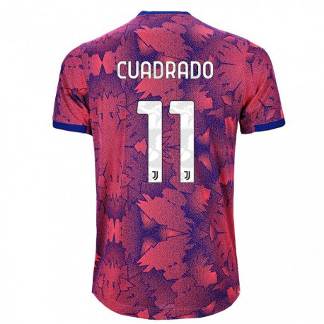 Kandiny Miesten Juan Cuadrado #11 Ruusunpunainen Sininen Kolmas Sarja 2022/23 Lyhythihainen Paita T-paita