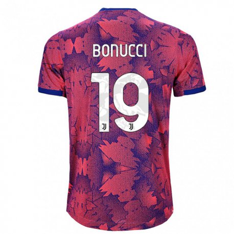 Kandiny Miesten Leonardo Bonucci #19 Ruusunpunainen Sininen Kolmas Sarja 2022/23 Lyhythihainen Paita T-paita