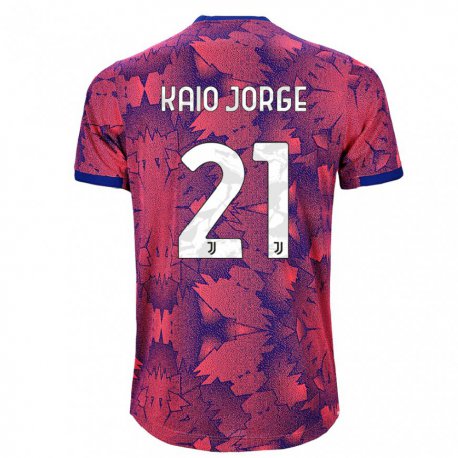 Kandiny Miesten Kaio Jorge #21 Ruusunpunainen Sininen Kolmas Sarja 2022/23 Lyhythihainen Paita T-paita