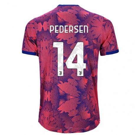 Kandiny Miesten Sofie Junge Pedersen #14 Ruusunpunainen Sininen Kolmas Sarja 2022/23 Lyhythihainen Paita T-paita