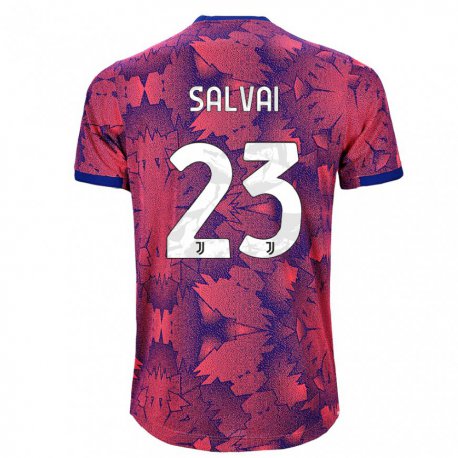 Kandiny Miesten Cecilia Salvai #23 Ruusunpunainen Sininen Kolmas Sarja 2022/23 Lyhythihainen Paita T-paita