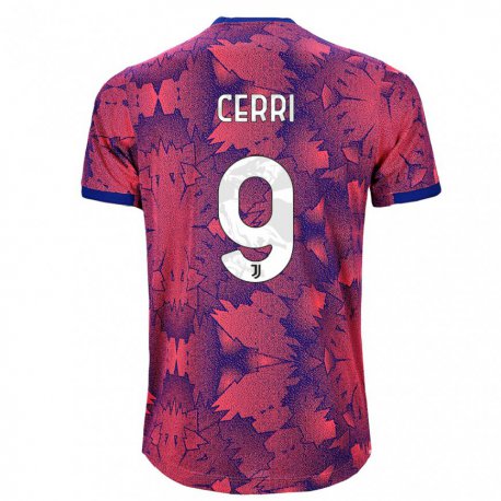 Kandiny Miesten Leonardo Cerri #9 Ruusunpunainen Sininen Kolmas Sarja 2022/23 Lyhythihainen Paita T-paita