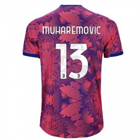 Kandiny Miesten Tarik Muharemovic #13 Ruusunpunainen Sininen Kolmas Sarja 2022/23 Lyhythihainen Paita T-paita