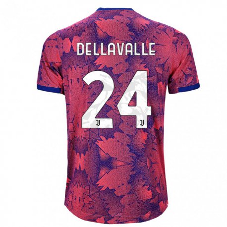 Kandiny Miesten Lorenzo Dellavalle #24 Ruusunpunainen Sininen Kolmas Sarja 2022/23 Lyhythihainen Paita T-paita